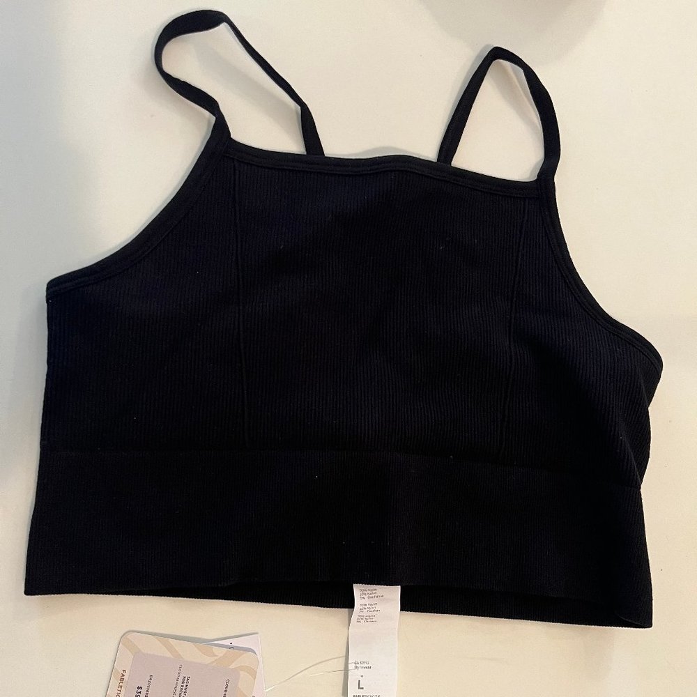 Fabletics "Cloud Seemless Midi Bralette' - Large - Black